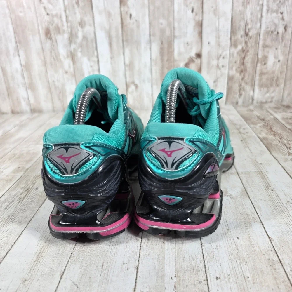 Mizuno Wave Prophecy 7 Running Shoes Turquoise Pink Womens Size‎ 10 - Picture 3 of 8